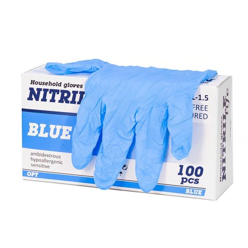 Перчатки  нитриловые, гипоаллергенные, неопудренные, текстурированные (100 шт/упак, 1000 шт/кор)
